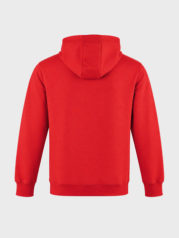 Men's Red Regular Fit Solid Casual Sweatshirt