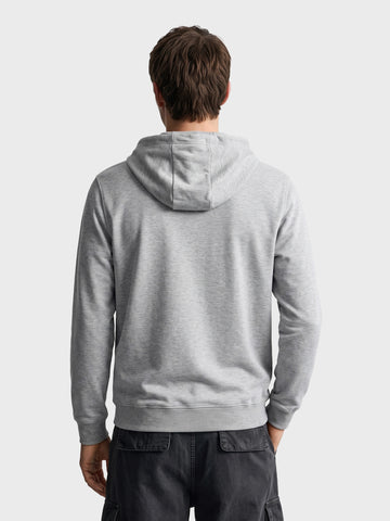 Men's Grey Regular Fit Solid Casual Sweatshirt