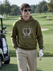 Men's Olive Regular Fit Embroidered Casual Sweatshirt
