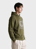 Men's Olive Regular Fit Embroidered Casual Sweatshirt