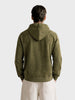 Men's Olive Regular Fit Embroidered Casual Sweatshirt