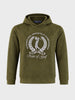 Men's Olive Regular Fit Embroidered Casual Sweatshirt