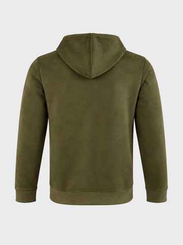 Men's Olive Regular Fit Embroidered Casual Sweatshirt