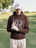 Men's Brown Regular Fit Embroidered Casual Sweatshirt