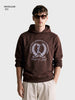Men's Brown Regular Fit Embroidered Casual Sweatshirt