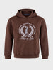 Men's Brown Regular Fit Embroidered Casual Sweatshirt