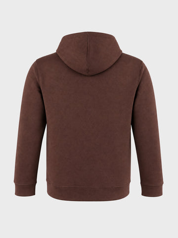 Men's Brown Regular Fit Embroidered Casual Sweatshirt