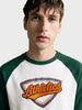 Men's Green Regular Fit Embroidered Casual Sweatshirt
