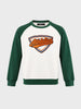 Men's Green Regular Fit Embroidered Casual Sweatshirt
