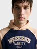 Men's Navy Blue Regular Fit Embroidered Casual Sweatshirt