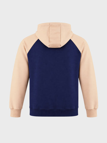 Men's Navy Blue Regular Fit Embroidered Casual Sweatshirt