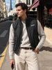 Men's Black Regular Fit Solid Casual Jacket