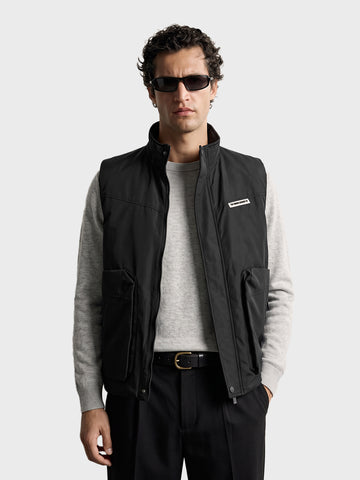 Men's Black Regular Fit Solid Casual Jacket