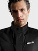 Men's Black Regular Fit Solid Casual Jacket