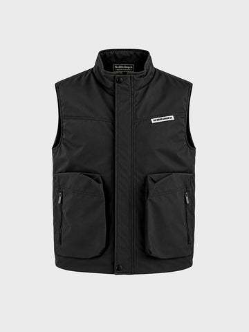 Men's Black Regular Fit Solid Casual Jacket