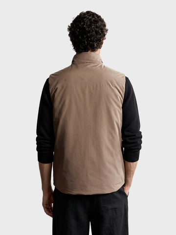 Men's Beige Regular Fit Solid Casual Jacket