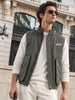 Men's Olive Regular Fit Solid Casual Jacket