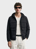 Men's Black Regular Fit Solid Casual Jacket