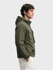 Men's Olive Regular Fit Solid Casual Jacket