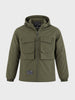 Men's Olive Regular Fit Solid Casual Jacket