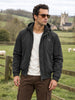 Men's Black Regular Fit Solid Casual Jacket