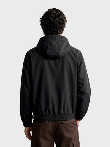 Men's Black Regular Fit Solid Casual Jacket
