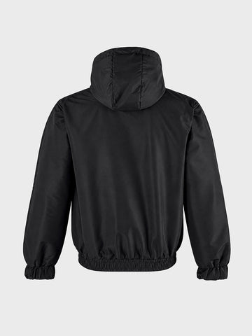 Men's Black Regular Fit Solid Casual Jacket
