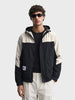 Men's Black Regular Fit Colourblocked Casual Jacket