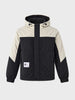 Men's Black Regular Fit Colourblocked Casual Jacket