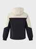 Men's Black Regular Fit Colourblocked Casual Jacket