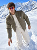 Men's Olive Regular Fit Solid Casual Jacket