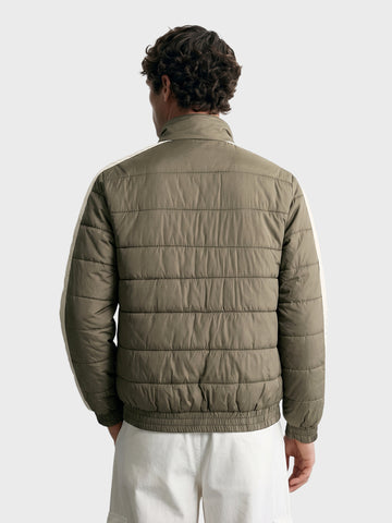 Men's Olive Regular Fit Solid Casual Jacket