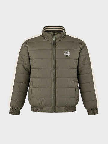 Men's Olive Regular Fit Solid Casual Jacket
