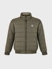 Men's Olive Regular Fit Solid Casual Jacket