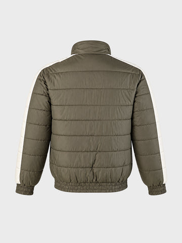 Men's Olive Regular Fit Solid Casual Jacket
