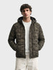 Men's Olive Regular Fit Camouflage Printed Casual Jacket