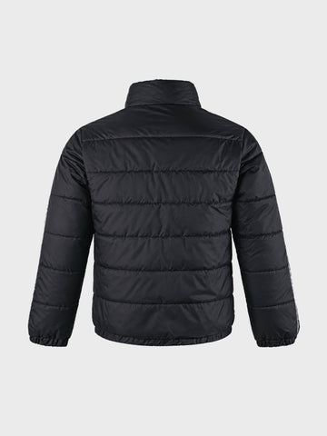 Men's Black Regular Fit Embroidered Casual Jacket