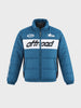 Men's Blue Regular Fit Graphic Printed Casual Jacket