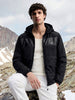 Men's Black Regular Fit Solid Casual Jacket
