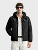 Men's Black Regular Fit Solid Casual Jacket