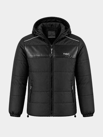 Men's Black Regular Fit Solid Casual Jacket