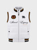 Men's White Regular Fit Embroidered Casual Jacket