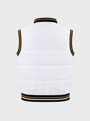 Men's White Regular Fit Embroidered Casual Jacket