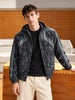 Men's Grey Regular Fit Solid Casual Jacket