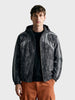 Men's Grey Regular Fit Solid Casual Jacket