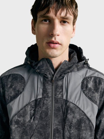 Men's Grey Regular Fit Solid Casual Jacket
