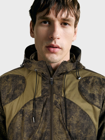 Men's Olive Regular Fit Solid Casual Jacket