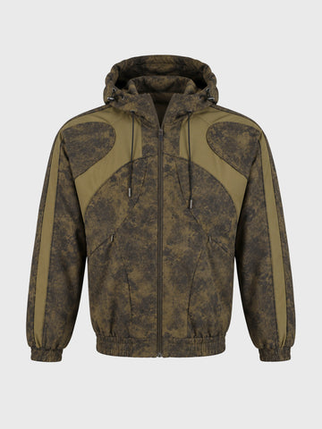 Men's Olive Regular Fit Solid Casual Jacket