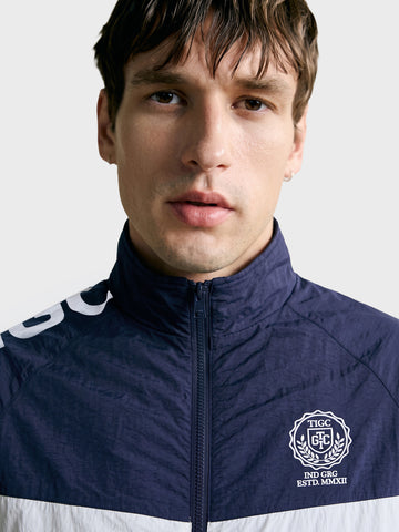 Men's Navy Blue Regular Fit Solid Casual Jacket