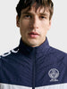 Men's Navy Blue Regular Fit Solid Casual Jacket